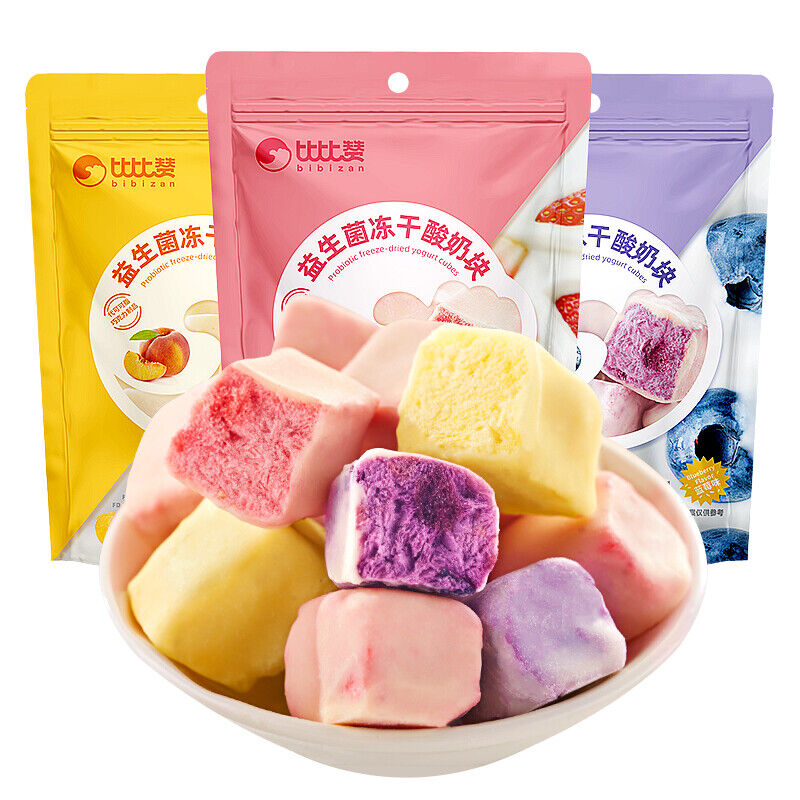 比比赞益生菌冻干酸奶块涂层巧克力 Bibizan Probiotic Freeze-dried Yogurt Block Coated Chocolate