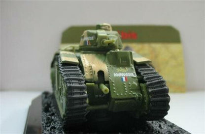 Amer France WWII Char B1 bis 1944 1/72 DIECAST Tank Pre-builded Model