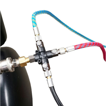 3 in1 1/8 Three Way Adjustable Air Hose Splitter Airbrush Connecting Accessories
