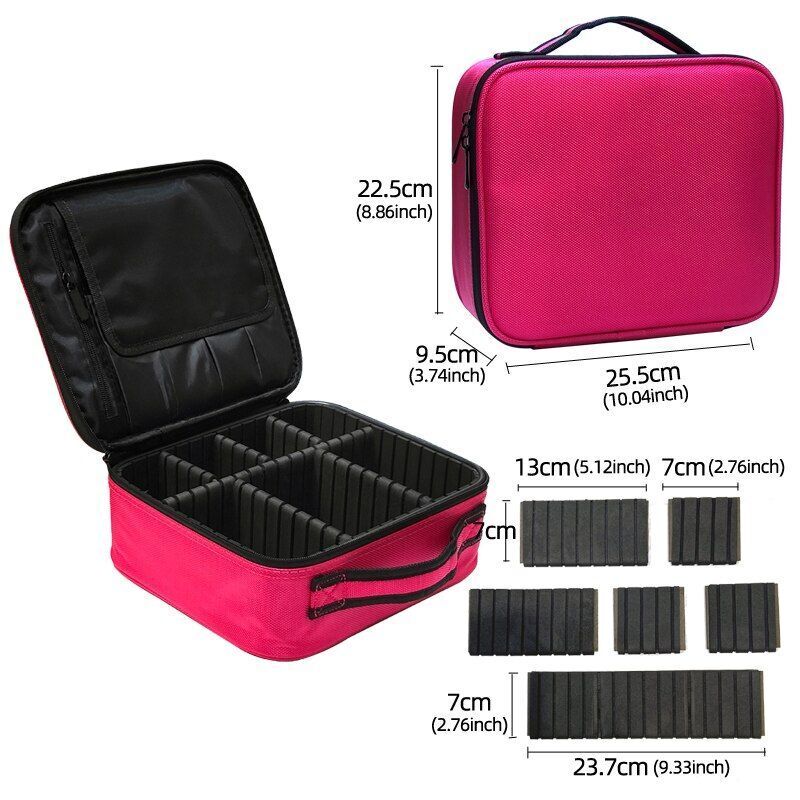 Pattern Cosmetic Bag Partition Multi Functional Traveling Storage Makeup Cases
