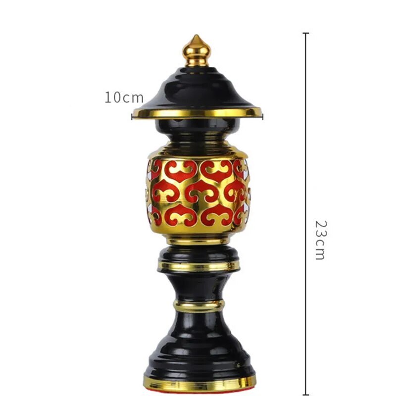 23cm Buddha Alloy Metal Auspicious Cloud Led Lamp Temple/Home Tibetan Buddhist
