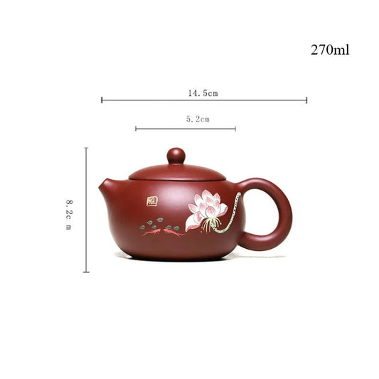 Yixing Purple Clay Tea Kettle Handmade Filter Teapot Chinese Zisha Puer Tea Set
