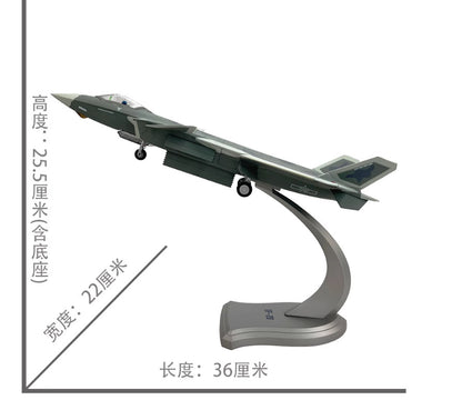 1:60 38CM AVIC China J-20 Stealth Fighter Plane Diecast Military Aircraft Model