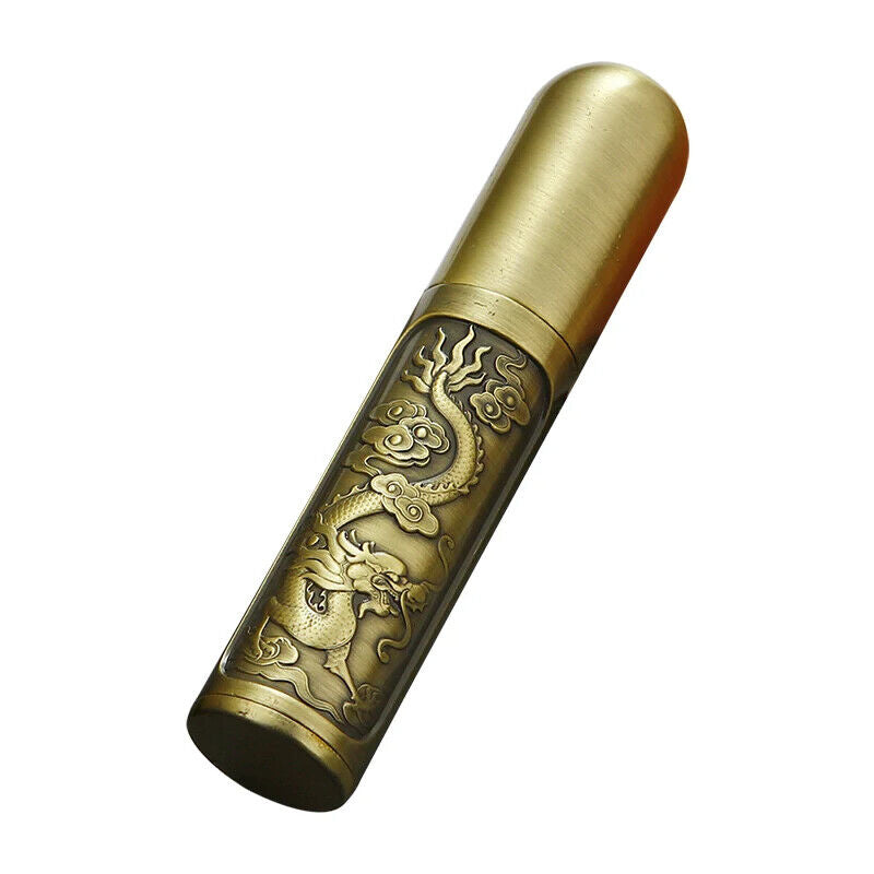 Toothpick Holders Portable Metal Lid Chinese Style Needle Storage Case 8.5x1.7cm