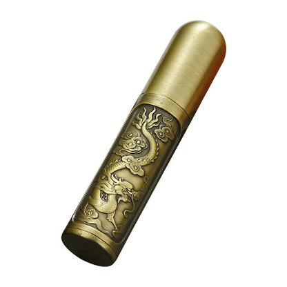 Toothpick Holders Portable Metal Lid Chinese Style Needle Storage Case 8.5x1.7cm