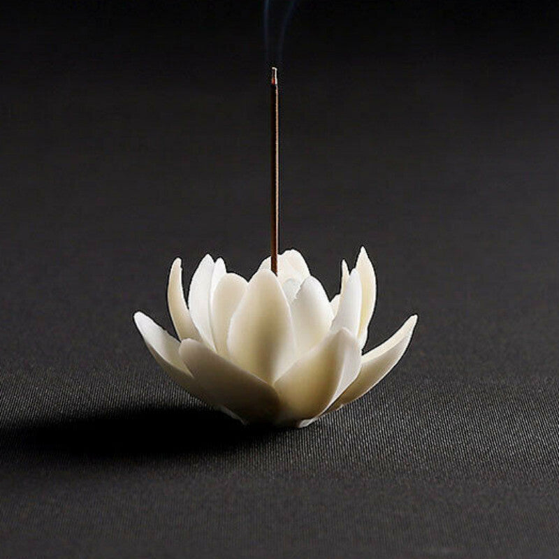 Lotus Incense Burner Stick Holder Tea Ornaments Home Fragrance Stand Decor DIY