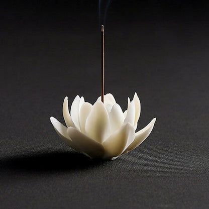 Lotus Incense Burner Stick Holder Tea Ornaments Home Fragrance Stand Decor DIY