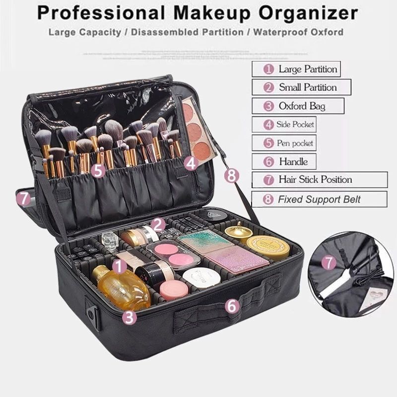 Storage Makeup Organizer Large Cosmetic Bag Makeup Cases Brushes 14*42*28 CM 1PC