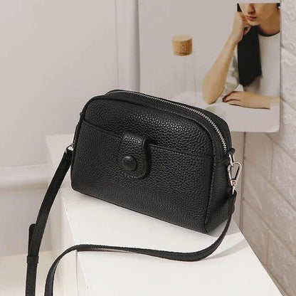 Women's Small Crossbody Bag Genuine Leather Shoulder Handbag Zip