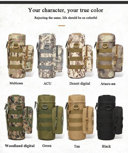 Outdoors Water Bottle Bag Tactical Climbing Camping Hiking Hunting Pouch 27*10cm
