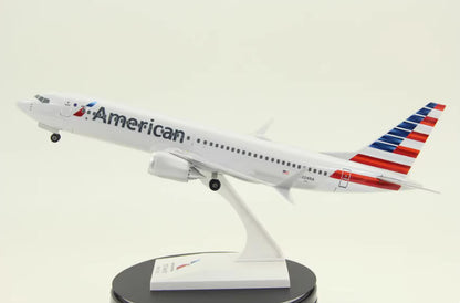 1:200 31CM RISESOON American BOEING 737 MAX 8 Airplane ABS Plastic Plane Model