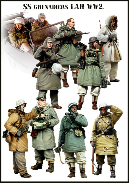 1:35 resin figure model 10 German soldiers Unassembled Unpainted
