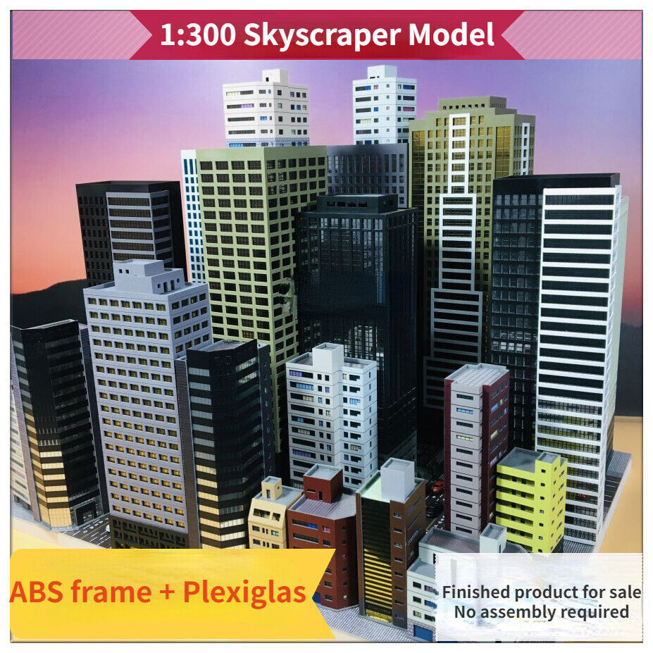 City HighHouse 1:300 Architectural Model Skyscraper Scene Building Model