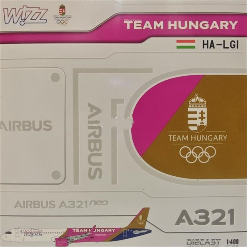 1:400 JC Wings Wizz Air Airbus A321neo Passenger Plane Diecast Aircraft Model
