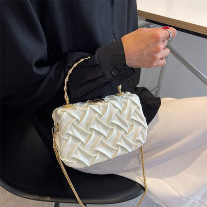 New fashion casual woven personality niche handheld crossbody box bag