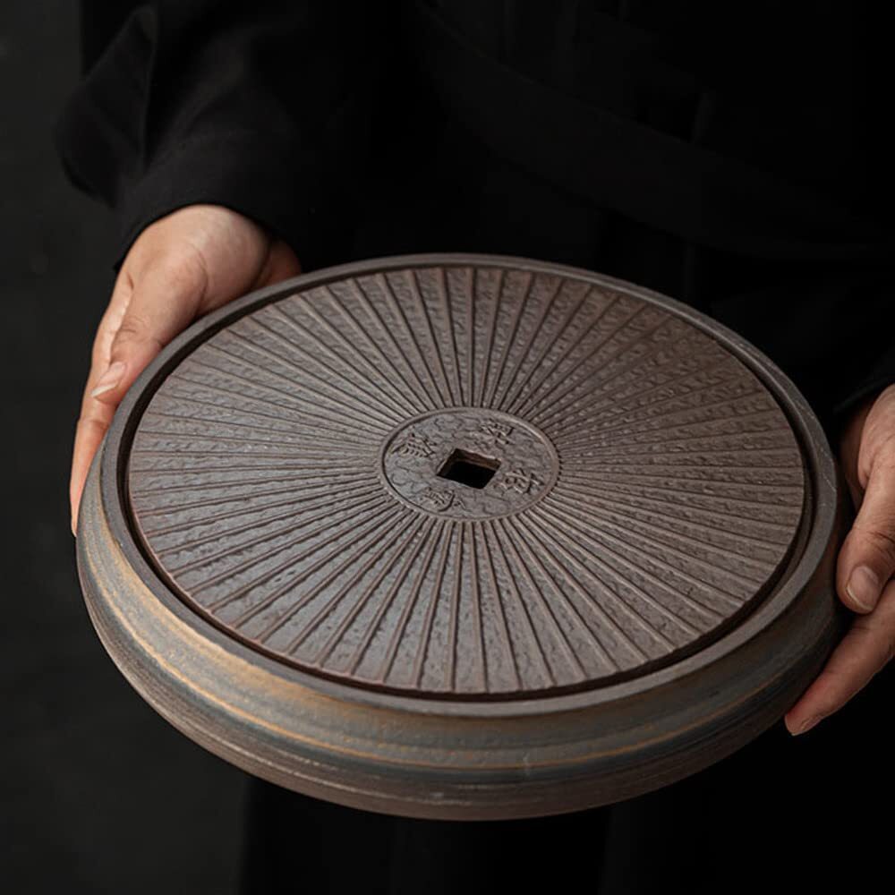 26.7cm Retro Ceramic Tea Tray Room Water Storage Tea Tray