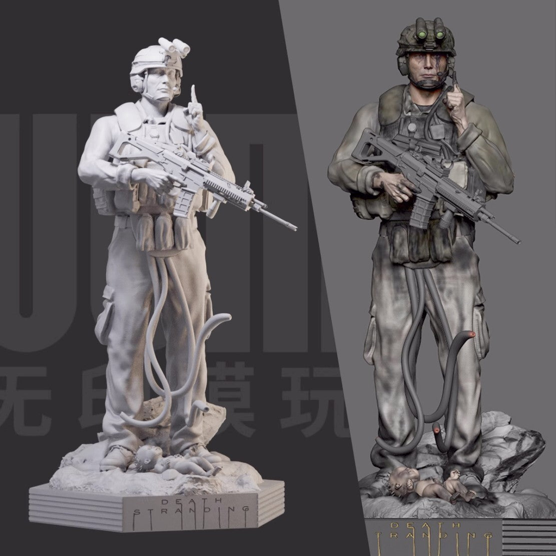 1/24 resin figure model Dead stranded male soldier Unassembled unpainted