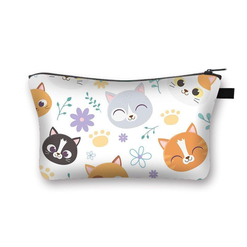 Cosmetic Bag Cartoon Toiletries Purse Small Clutch Makeup Handbag 13*15*21CM 1PC