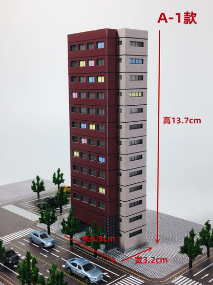 1:300 Building Model Street High-rise Building Railway House Scene Model