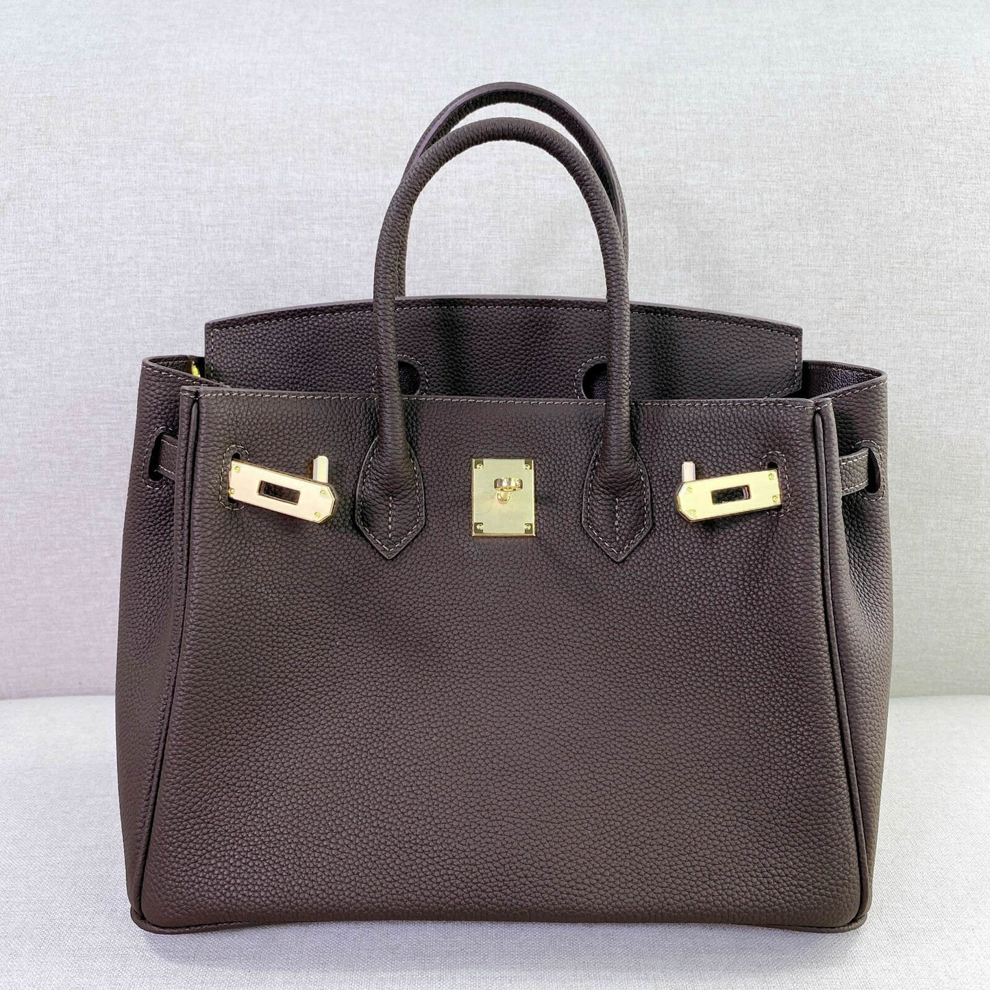 20/25/30cm Real Leather Flap Tote Shoulder bag Handbag Purse Fashion Briefcase