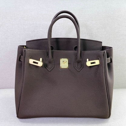 20/25/30cm Real Leather Flap Tote Shoulder bag Handbag Purse Fashion Briefcase