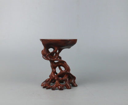 China Stand Display Hard Red Wood Rosewood Root Carving Wooden Bonsai Base