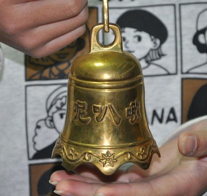 Tibet Buddhism temple bronze Gilt Feng shui exorcism Bell chung Statue