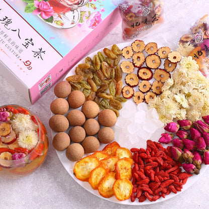 15 Pcs Natural Babao Tea Includes Longan Rose Jujube Herbal Tea Beauty Skin 180g