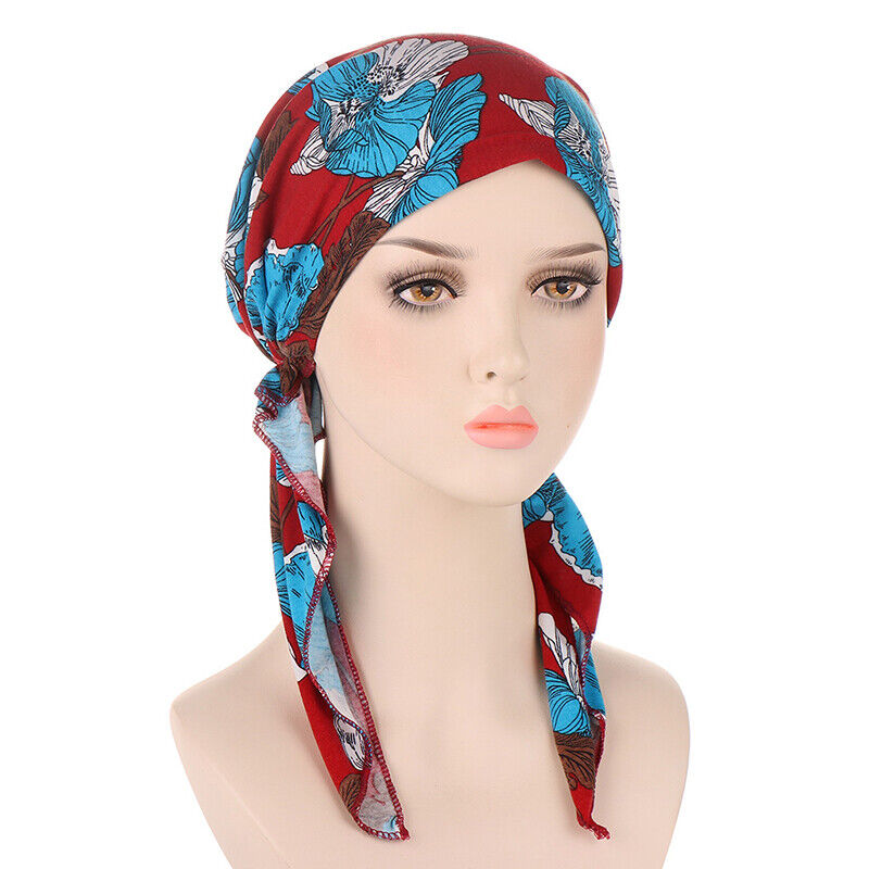 Women Print Chemo Cap Hair Loss Turban Hat Head Scarf Wrap Hijab Muslim Headwear