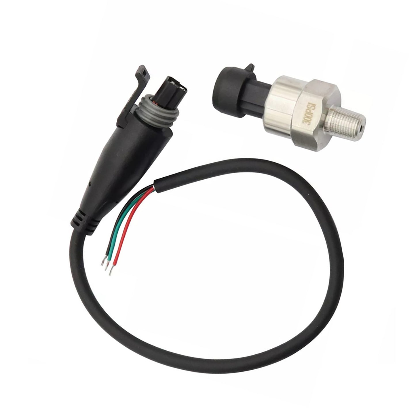 UNIVERSAL 5V PRESSURE TRANSDUCER SENDER 300 PSI OIL FUEL AIR WATER W/ CONNECTOR