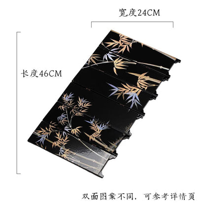 Tea Table Double-sided Small Screen Chinese Tea Table Lacquerware Tea Ceremony