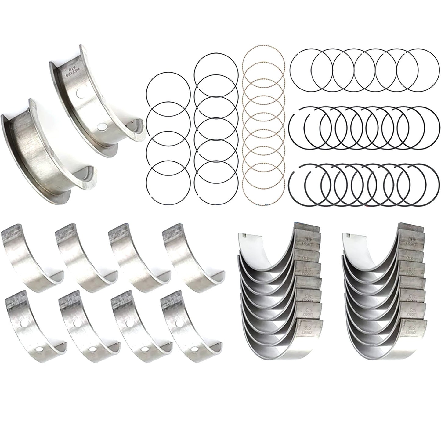 Durable Main & Rod Bearings w/ Piston Rings 99-16 for CHEVY for GM LS Gen III IV