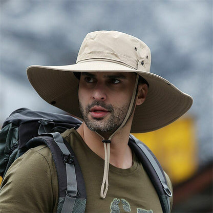 Bucket Hat Cowboy Summer Fishing Hiking Beach Waterproof Sun-proof Anti-UV Cap