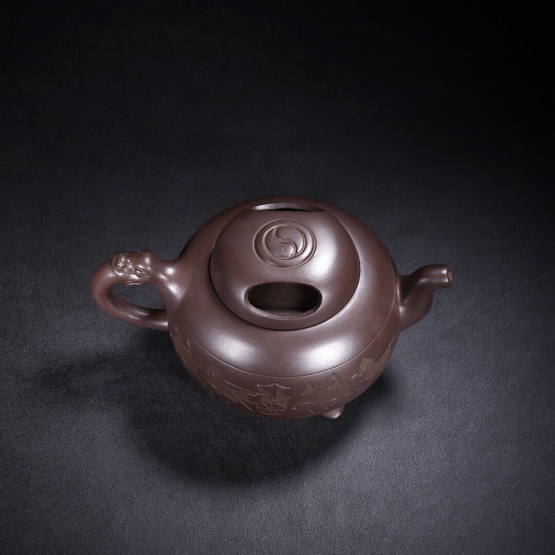 Chinese Yixing Zisha Clay Handmade Exquisite Teapot （牛盖 底款：金鼎商标）