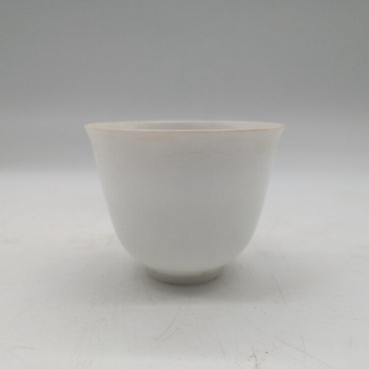2.5" Good China Jingdezhen Sweet White Carve Porcelain Two Dragon Ultrathin Cups