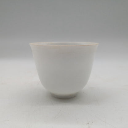 2.5" Good China Jingdezhen Sweet White Carve Porcelain Two Dragon Ultrathin Cups