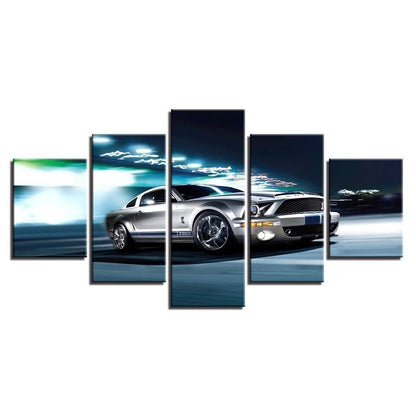 Luxury Ford Sport Car Canvas Prints painting Wall Art Home Decor Picture 5PCS