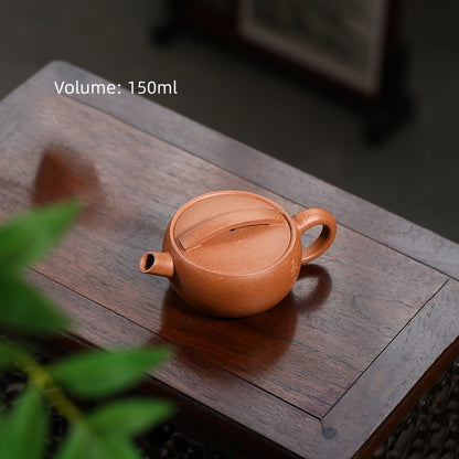 Full Handmade Tea Pot Hand Carved Real Yixing Zisha Clay Master Pot Big Mouth
