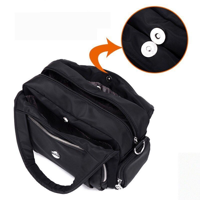 Nylon Large Messenger Bag Crossbody Handbag Waterproof Shoulder Bags 31*12*20 CM