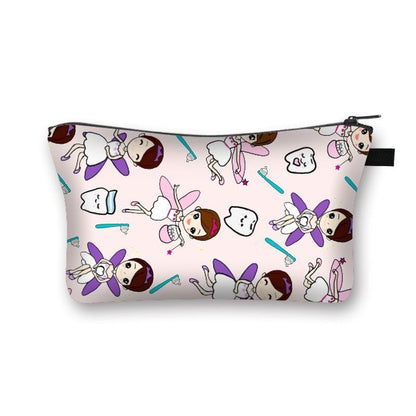 Cartoon Print Cosmetic Case Makeup Bag Organizer Travel Storage Purse 15*13*21CM