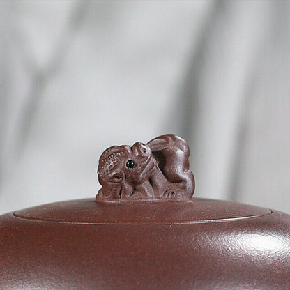 Chinese yixing zisha Pottery Clay Handmade Pixiu Beast Animal Teapot Tea Pot