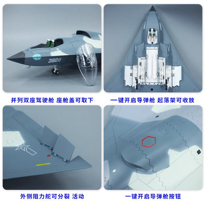 1:72 33CM CHINA J-36 The Sixth-generation Fighter Plane Diecast Aircraft Model