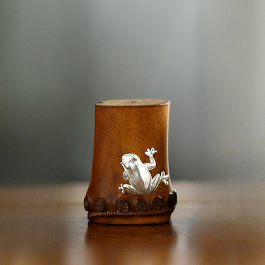 Vintage Teapot Cover Holder Wooden Tea Pet 3.5cm Tea Play Kung Fu Tea Tray Decor