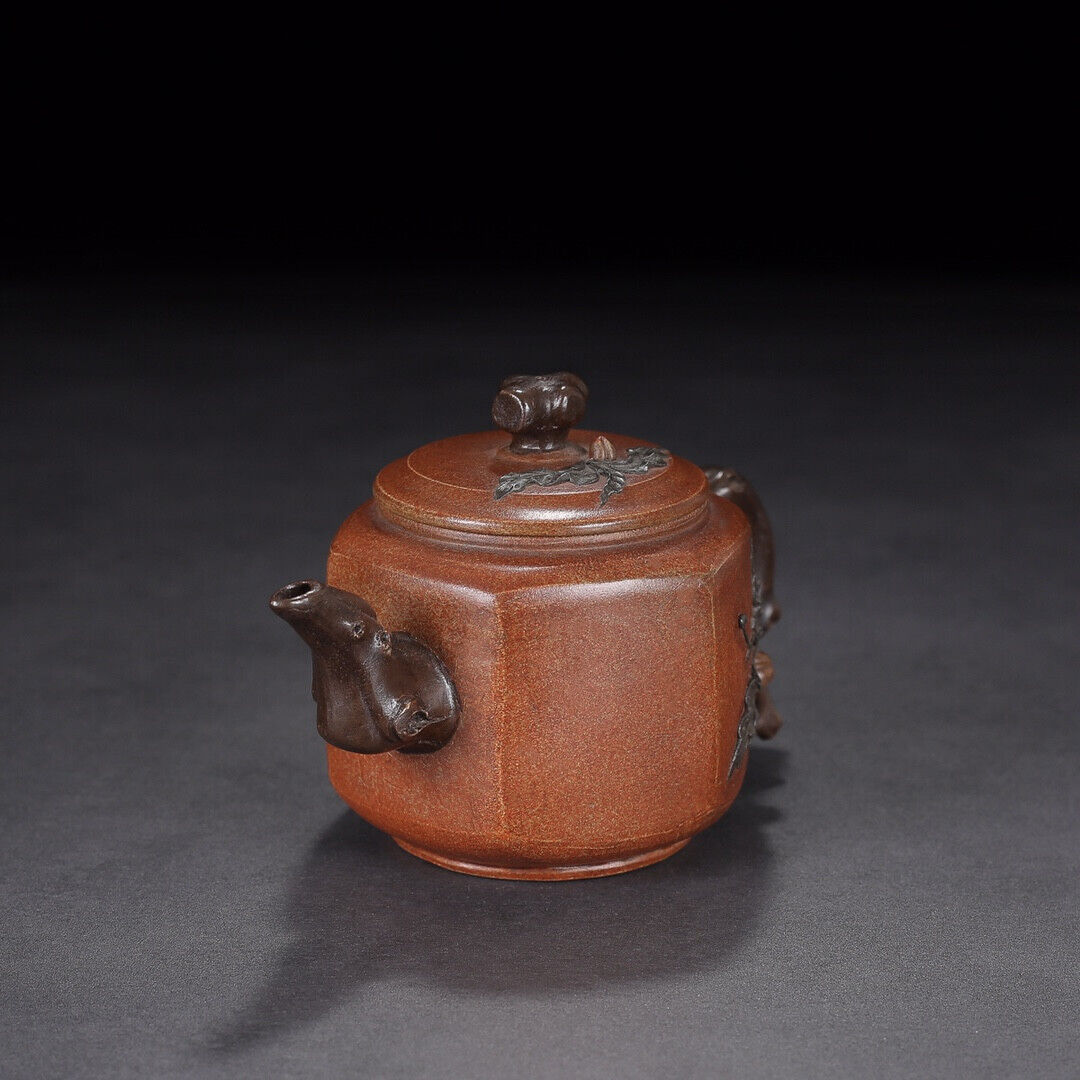 Chinese Yixing Zisha Clay Handmade Exquisite Teapot （六方 底款：蒋蓉）