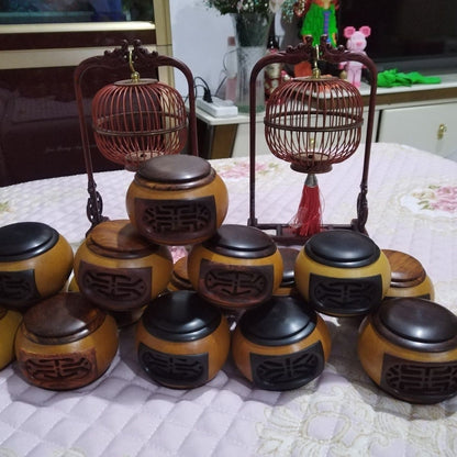 Handmade Persimmon Shape Gourd Insect Cage Vintage Pet Cricket Box 8cm