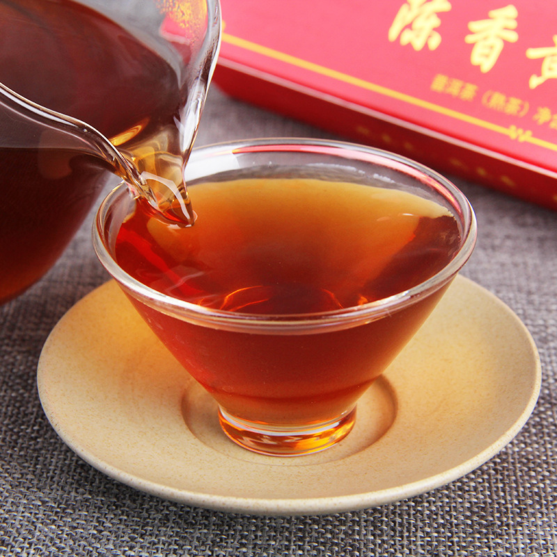 Ancient Tree Pu'er Tea Black Tea 300g Puerh Ripe Tea Aged Golden Bar Spring Tea