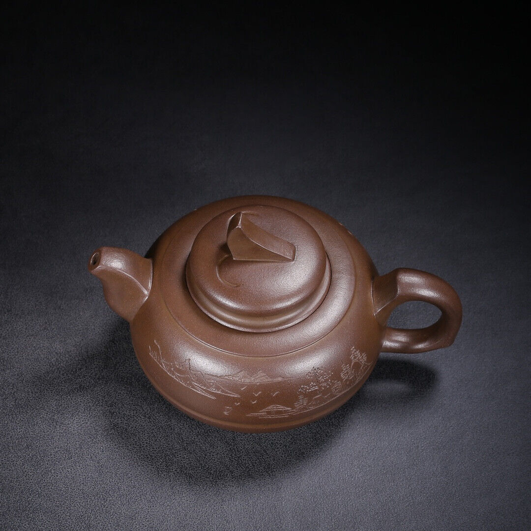 Chinese Yixing Zisha Clay Handmade Exquisite Teapot（一帆风顺 底款：高海庚）