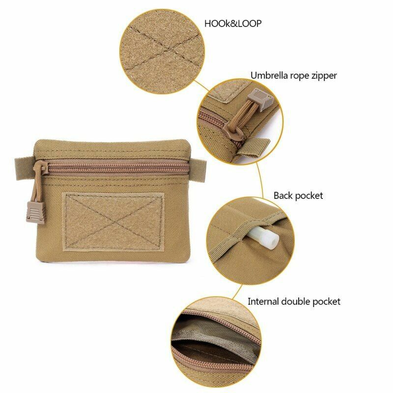 Outdoor Bag Multifunction Key Card Case Coin Purse Outdoor Tactical Zipper Nylon