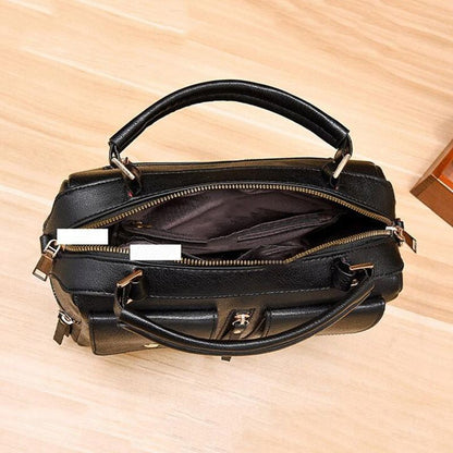 Luxury Leather Shoulder Bag Retro Large Crossbody Bag Pillow Shaped Handbag Tote