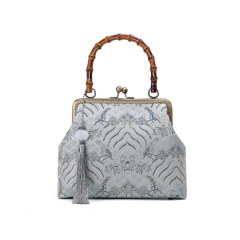 Vintage Bag Chain Shoulder Crossbody Bags Shell Lock Handmade Purses 26*20*7 CM